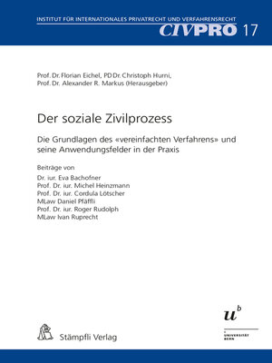 cover image of Der soziale Zivilprozess